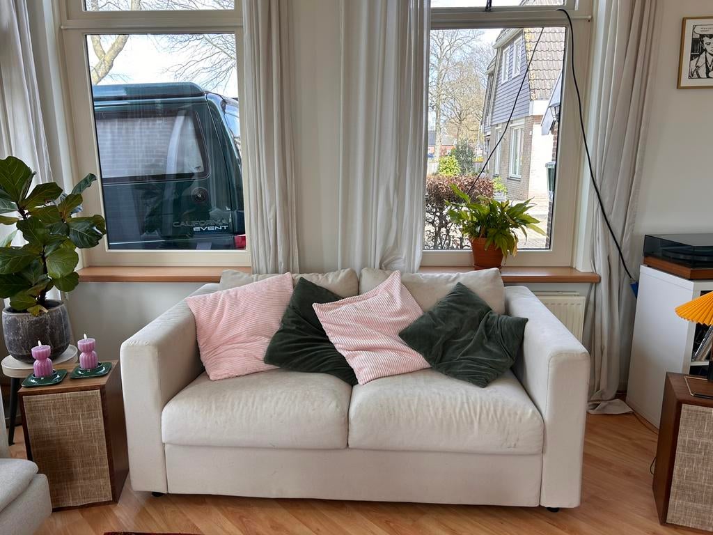 IKEA VIMLE 2-zitsbank in Gunnared beige, Ophalen, Gebruikt, Tweepersoons, 75 tot 100 cm