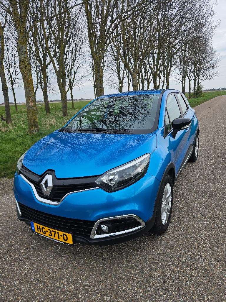Renault Captur 1.5 DCI 90 EDC 2015 Blauw Automaat, 4 cilinders, Start-stop-systeem, Origineel Nederlands, 1200 kg