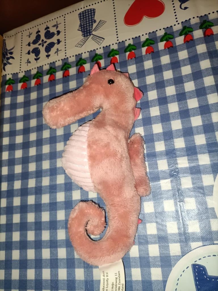 Roze zeepaardje knuffel Albert Heijn 23 cm groot, Ophalen of Verzenden, Zo goed als nieuw, Overige typen