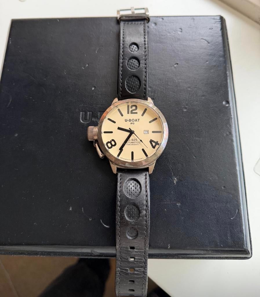 U-Boat Classico IFO U-925 Automatico Puro Argento, Sieraden, Tassen en Uiterlijk, Horloges | Antiek, Polshorloge, Overige merken