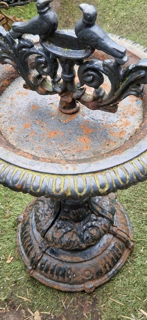 Super mooi antiek gietijzeren vogelbad (brocante), Ophalen, Gebruikt