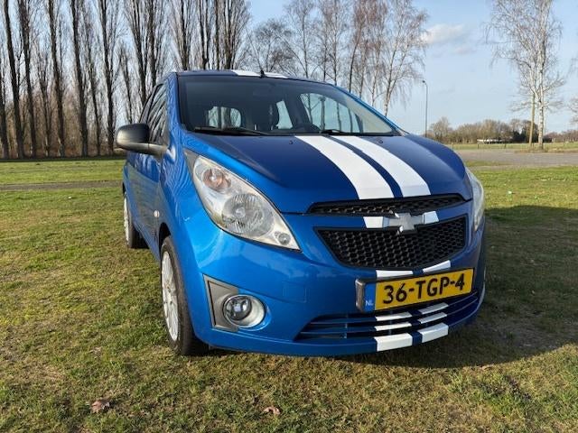 Chevrolet Spark 1.0 Bi-Fuel (LPG + Benzine) - Zeer zuinig, Auto's, 37 €/maand, 4 cilinders, Blauw, Origineel Nederlands