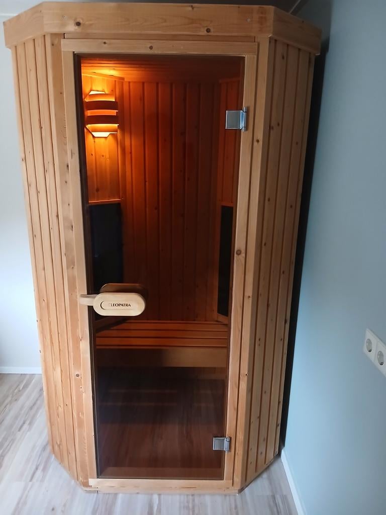 Compacte Infrarood Sauna - Cleopatra 1-2 persoons, Ophalen, Gebruikt, Infrarood, Complete sauna