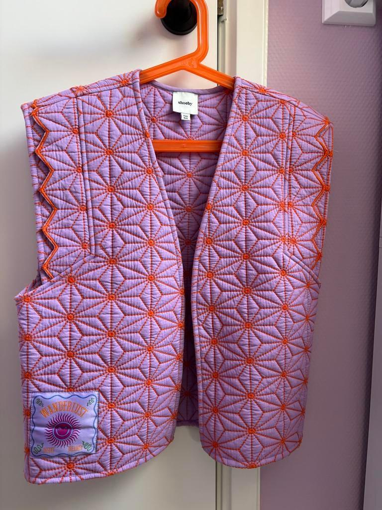 GEZOCHT Shoeby gillet oranje lila in 128, Ophalen of Verzenden, Nieuw, Meisje, Overige typen