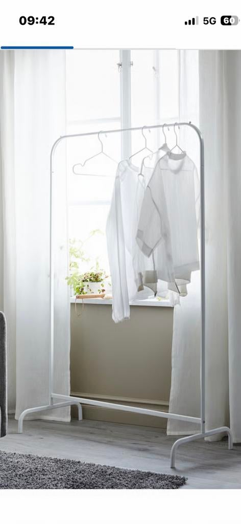 IKEA kledingrekken, wit metaal, Kleding | Dames, Kledingrekken, Ophalen, Gebruikt