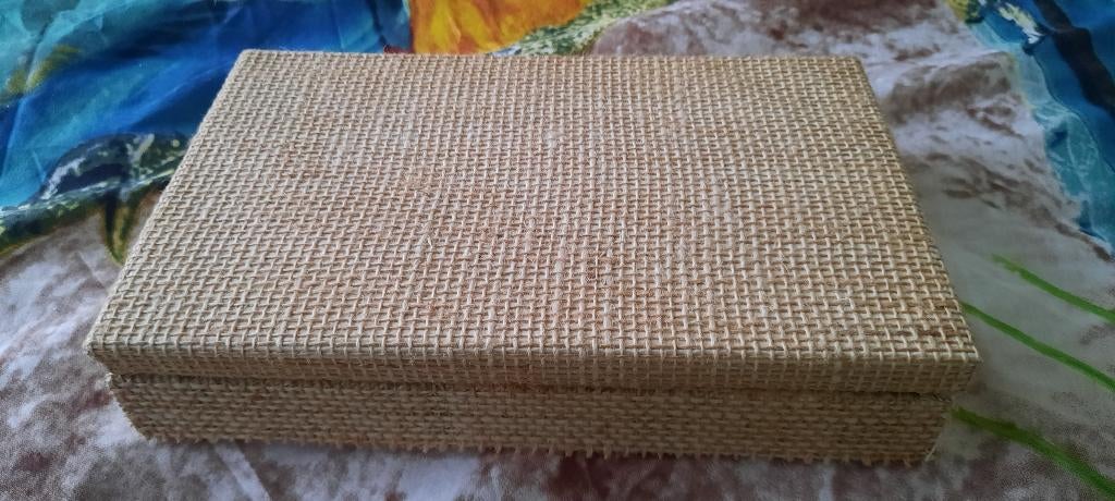 houten kistje 25x15x5 met jute omplakt, Ophalen of Verzenden, Huis en Inrichting