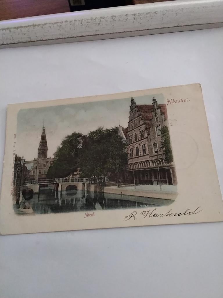 ALKMAAR. 1900.   MIENT, Verzamelen, Ansichtkaarten | Nederland, Ophalen of Verzenden, Voor 1920, Noord-Holland