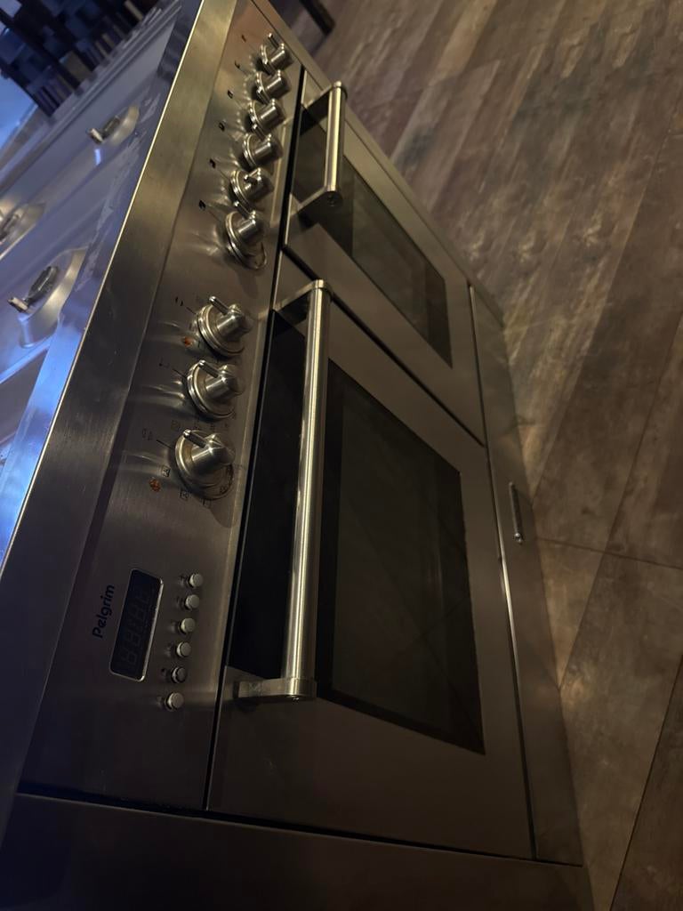 Pelgrim Gasfornuis met 6 gaspitten, Ophalen, Gebruikt, 60 cm of meer, Gas