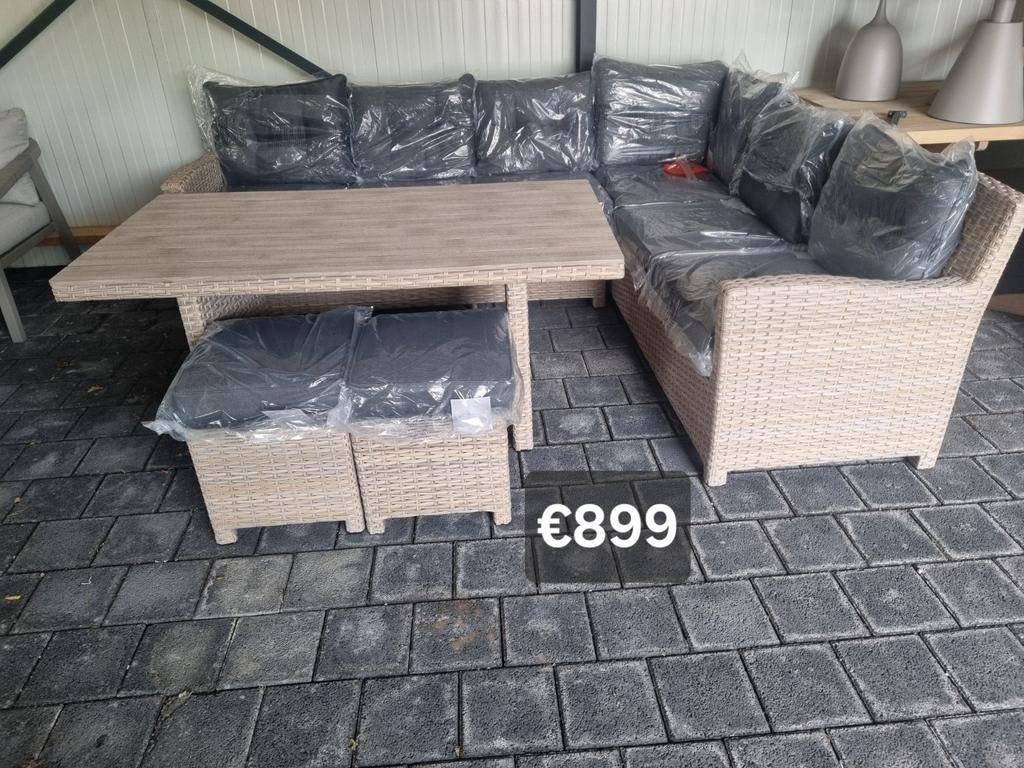 Garden impression loungeset WATERAFSTOTENDE COATING KUSSENS, Ophalen, Nieuw