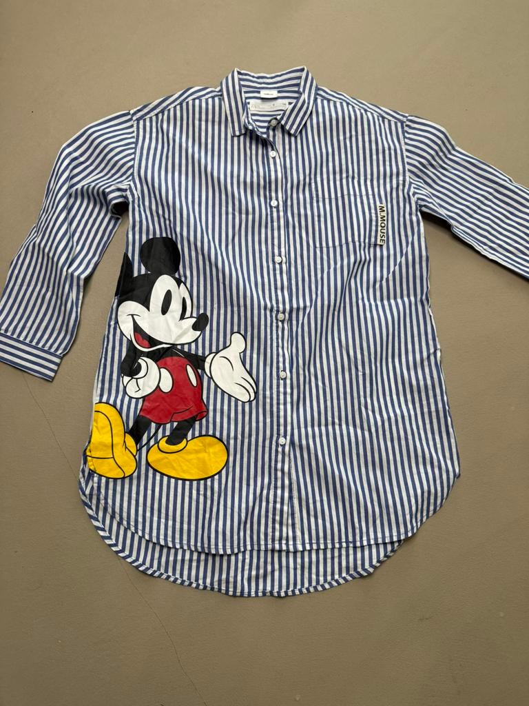 Zara mickey mousse meisjes blouse maat 134, Ophalen of Verzenden, Zo goed als nieuw, Meisje, Overhemd of Blouse