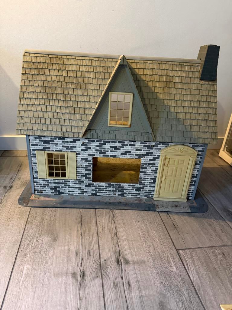GRATIS Vintage Tinnen Poppenhuis - Retro Stijl, Ophalen of Verzenden, Gebruikt, Poppenhuis