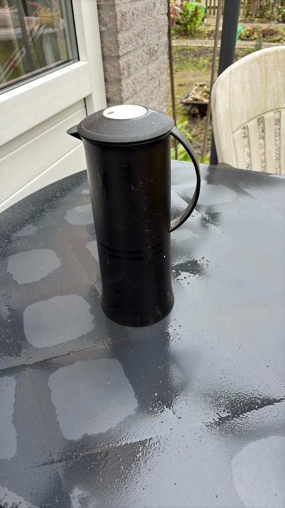 Tupperware thermoskan, Ophalen of Verzenden, Gebruikt, Blauw, Beker of Kan