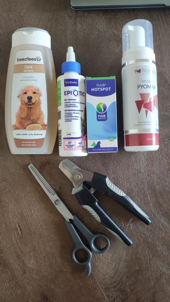 Shampoo, nagelschaar, oorreiniger, hotspot, knipschaar, Dieren en Toebehoren, Ophalen of Verzenden