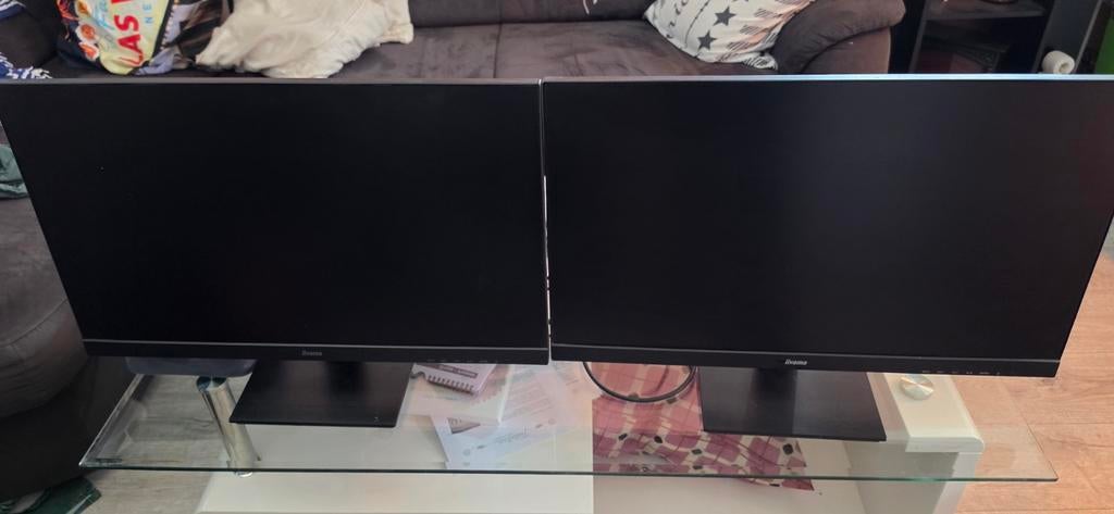 2x iiyama 27 inch monitor, Computers en Software, Monitoren, Ophalen, Full HD, 60 Hz of minder