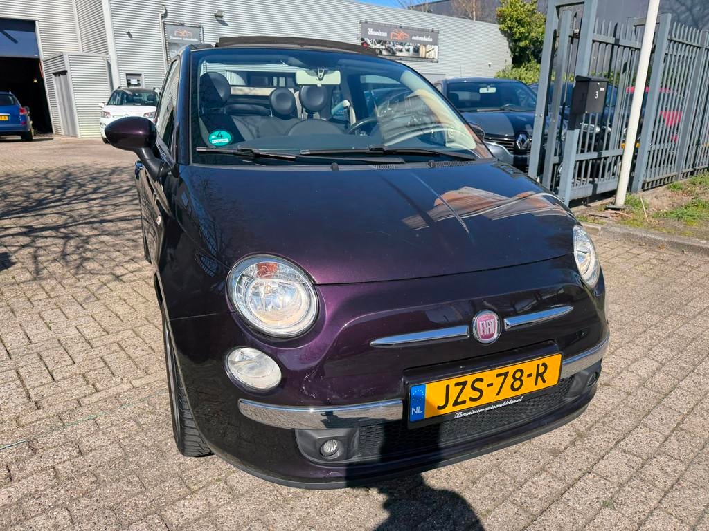 Fiat 500 C 1.2 Lounge automaat cabriolet, 1e eigenaar 89.000, Auto's, Stof, Gebruikt, Cabriolet, Bedrijf