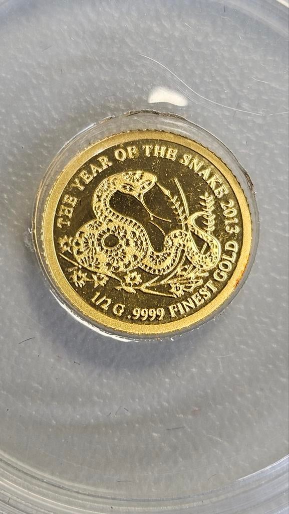 0.5 gram 999 goud snake, Ophalen of Verzenden, Goud