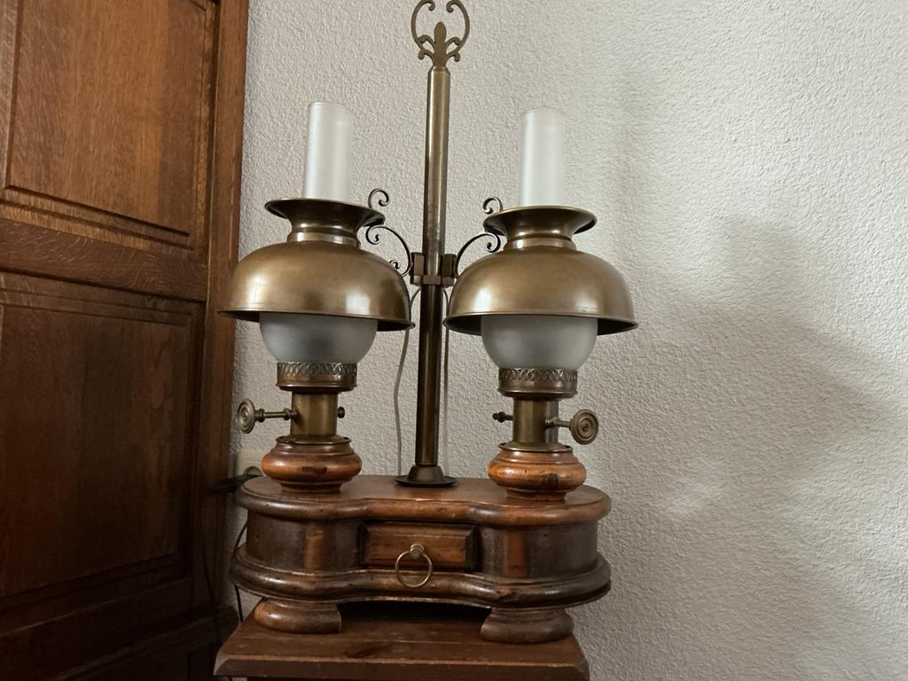 Prachtige antieke schemerlamp, zie de foto’s, Antiek en Kunst, Antiek | Lampen, Ophalen