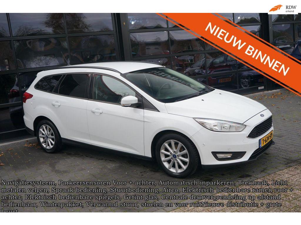 Ford Focus Wagon 1.0 Lease Edition, PDC, Navi, Airco, Winter, Gebruikt, USB, Wit, 1245 kg