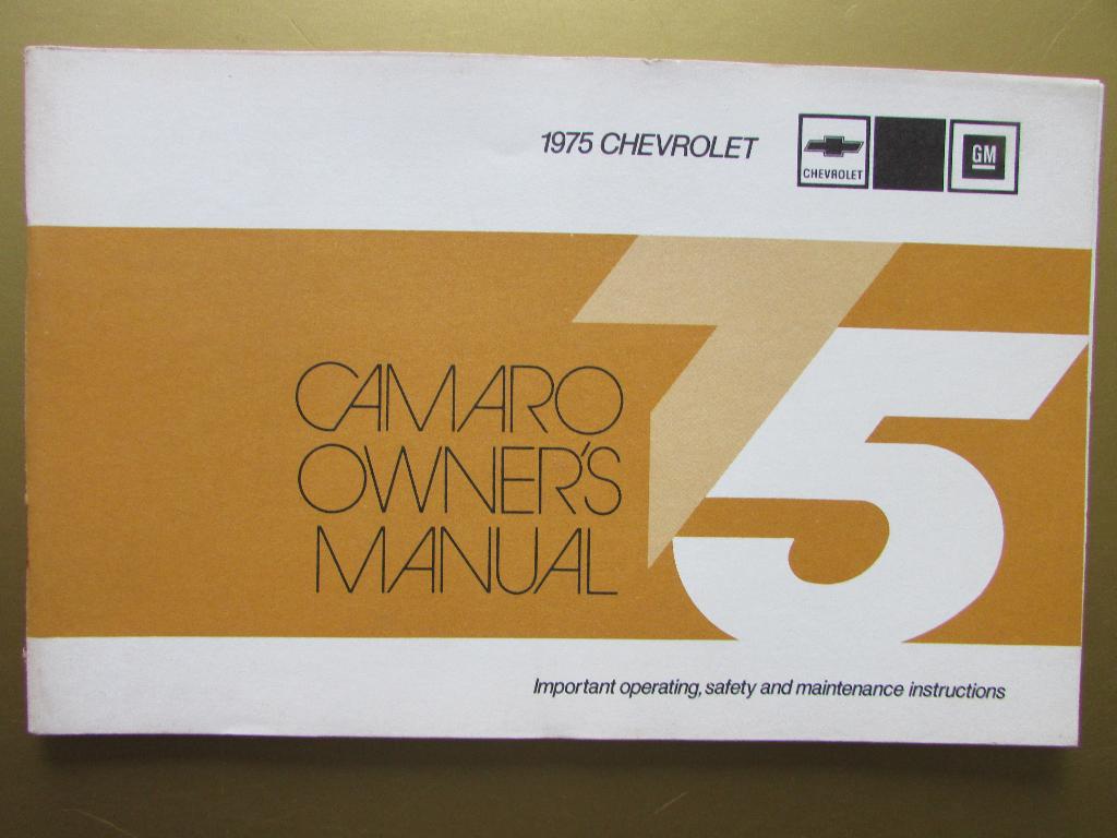 1975 Chevrolet Camaro owner's manual, Engels, Ophalen of Verzenden