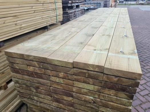 Balkhout geïmpregneerd 5.0x20.0 cm, Tuin en Terras, Palen, Balken en Planken, Ophalen, Nieuw, 250 cm of meer, Balken