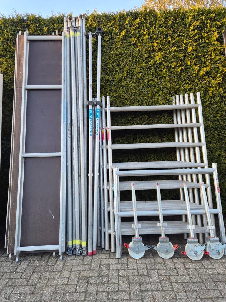 8.2 werkhoogte aluminium rolsteiger, Ophalen, Gebruikt, Rolsteiger of Kamersteiger, 5 meter of hoger