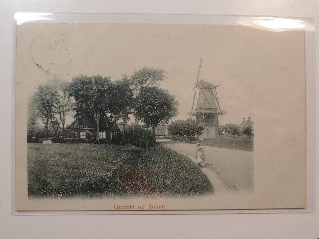 Anjum molen, Verzenden, Voor 1920, Gelopen, Friesland