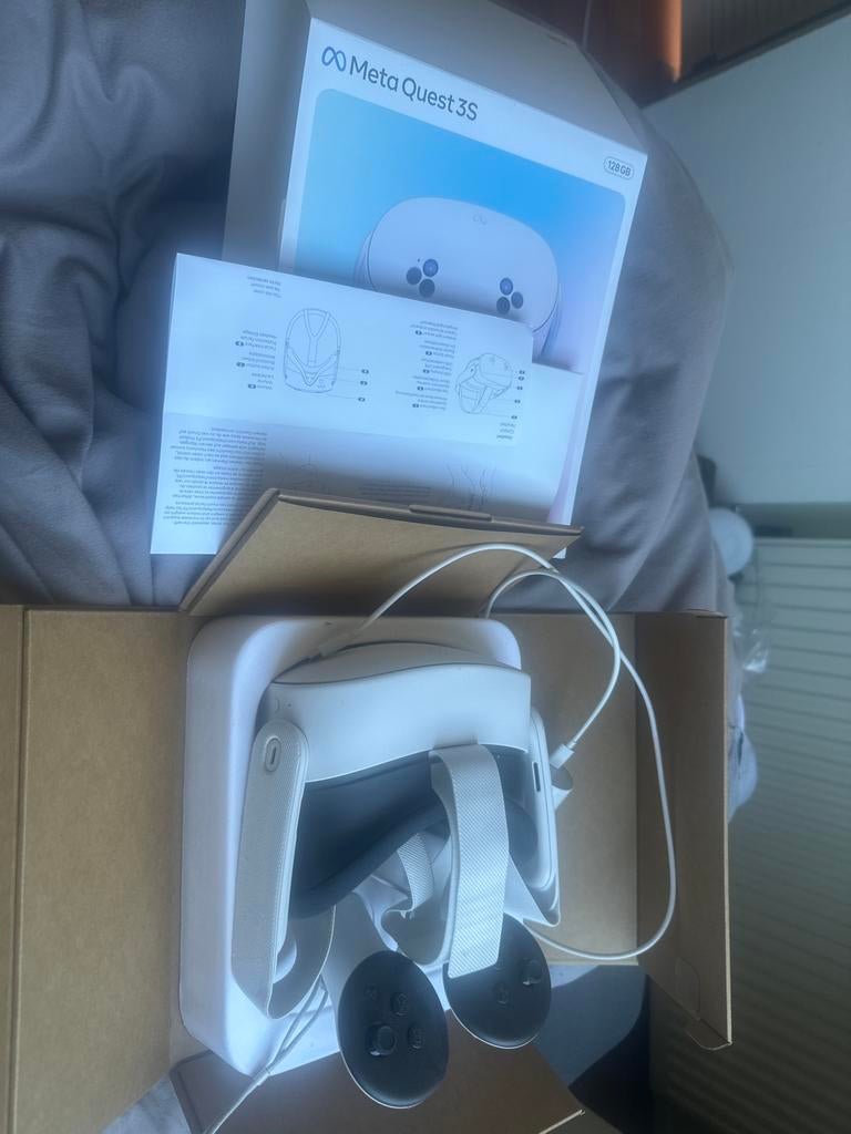 Meta Quest 3S 128GB, Spelcomputers en Games, Virtual Reality, Ophalen, Gebruikt, VR-bril, Overige platformen