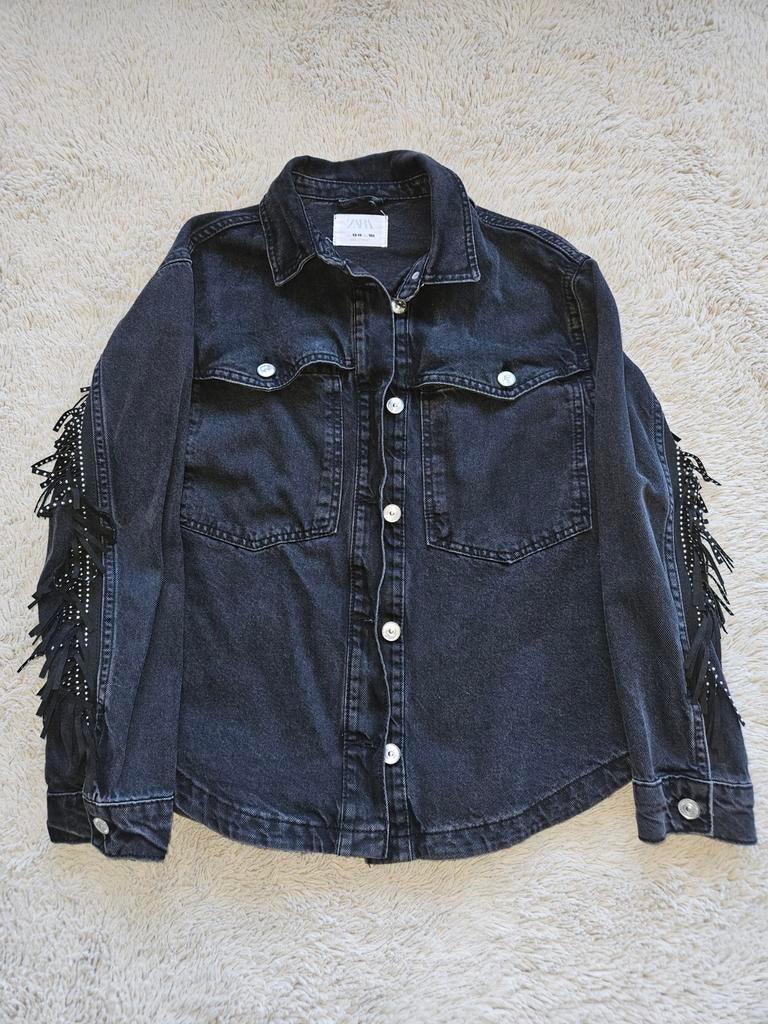 Zara spijker vest met franje, maat 164, Ophalen of Verzenden, Zo goed als nieuw