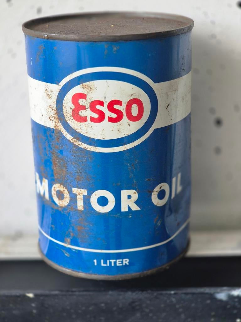 Esso Olie Motor Oil blik, Ophalen of Verzenden, Gebruikt, Overige