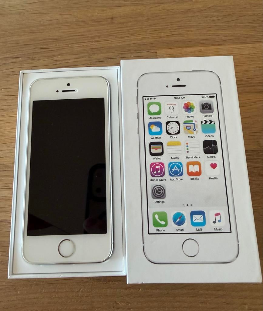 Apple iPhone 5s 16GB Wit/Zilver met doos, Telecommunicatie, Mobiele telefoons | Apple iPhone, Gebruikt, 16 GB, Wit, Ophalen of Verzenden