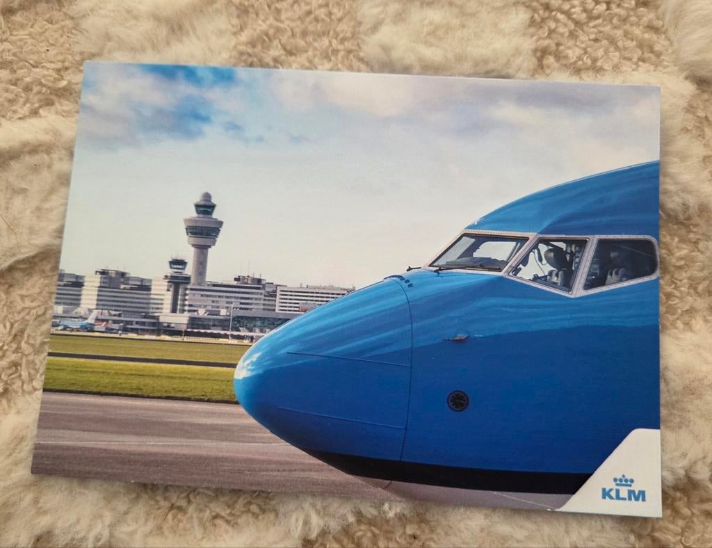 Close-up van de cockpit van een KLM Boeing 737, Verzenden, Ongelopen, Voertuig