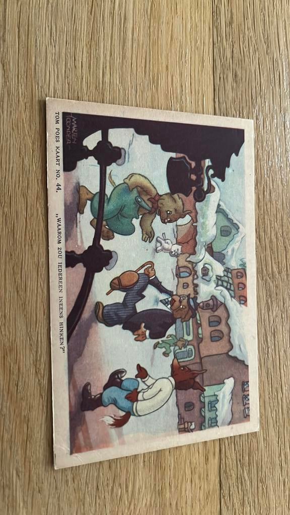 Waarom zou iedereen ineens hinken?, Verzamelen, Ansichtkaarten | Themakaarten, Ophalen of Verzenden, 1940 tot 1960, Ongelopen