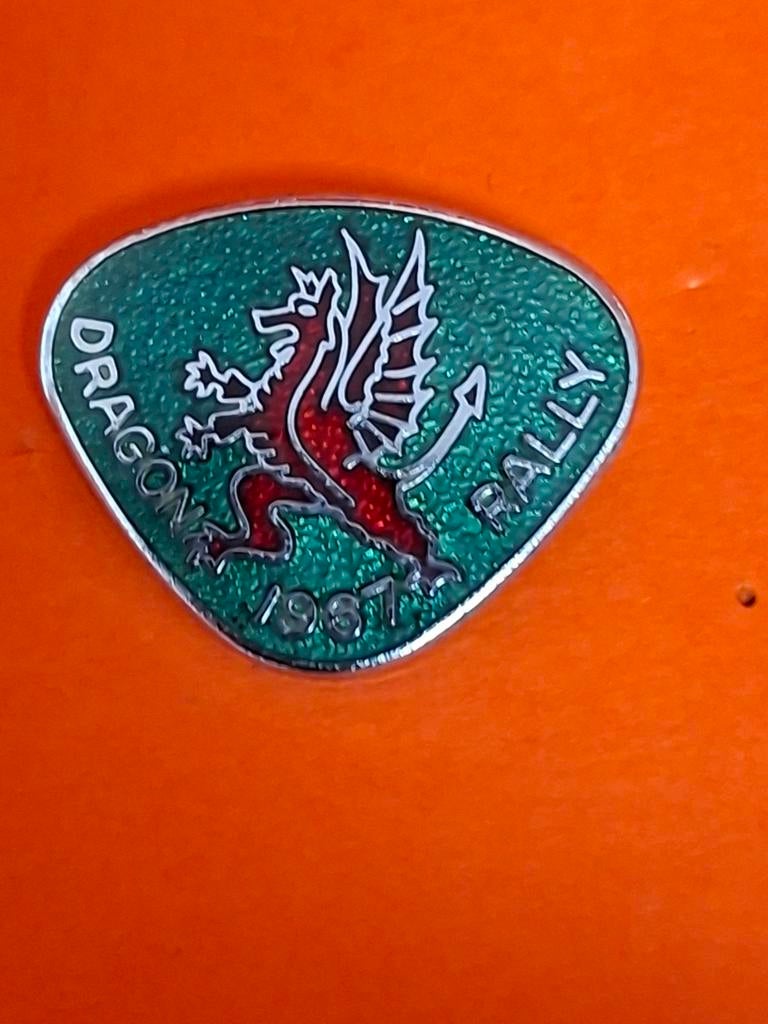DRAGON RALLY MOTOR RACE 1974 emaille, Ophalen of Verzenden, Gebruikt, Transport