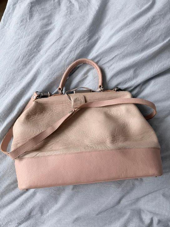 Van Veer Bags dokterstas / visitetas nude/blush, Ophalen of Verzenden, Gebruikt, Roze, Overige typen