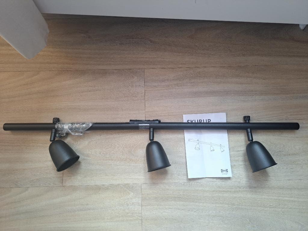 Ikea plafondrail Skurup + 6 spots, Ophalen, Metaal of Aluminium, Nieuw, Industrial