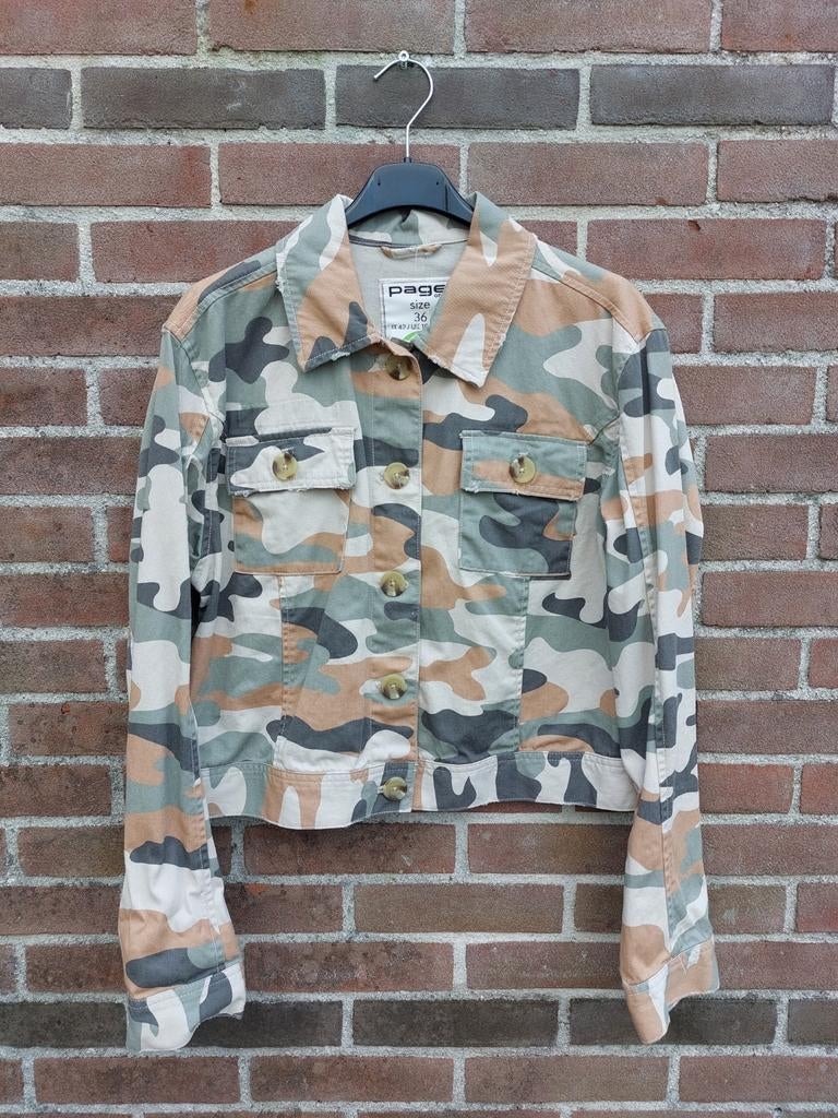 Jasje legerprint nieuw maat 36/S Page One, Ophalen of Verzenden, Nieuw, Maat 36 (S)