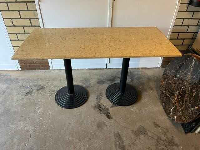 6 stuks diverse kleuren horeca bistro tafels echt marmer, Ophalen