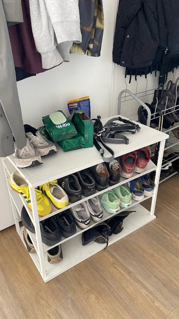 Steel open shoe rack, Ophalen, Gebruikt