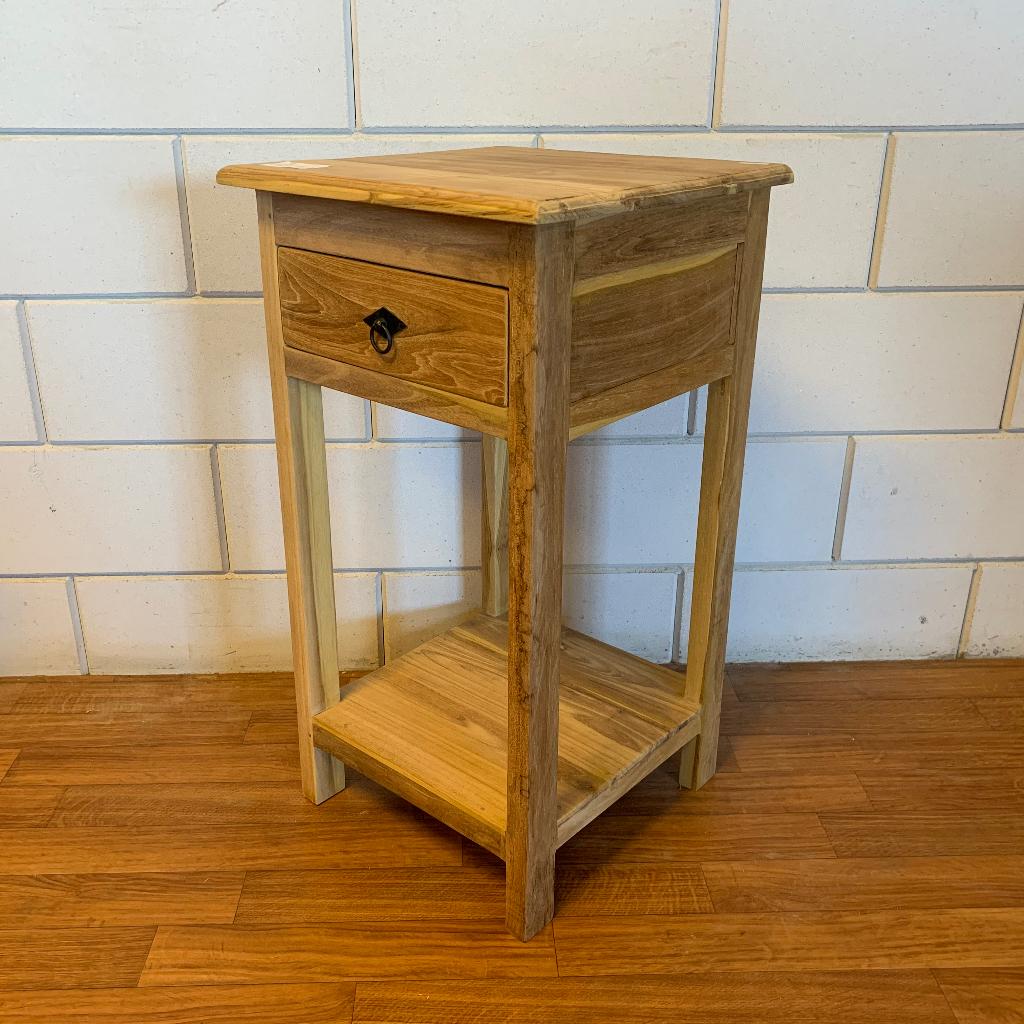 Ladekastje - 40 x 40 cm - teakhout - 1 lade - TTM Wonen, TTM Wonen, Meubels – (Perzische) Tapijten en Woonaccessoires, Minder dan 50 cm