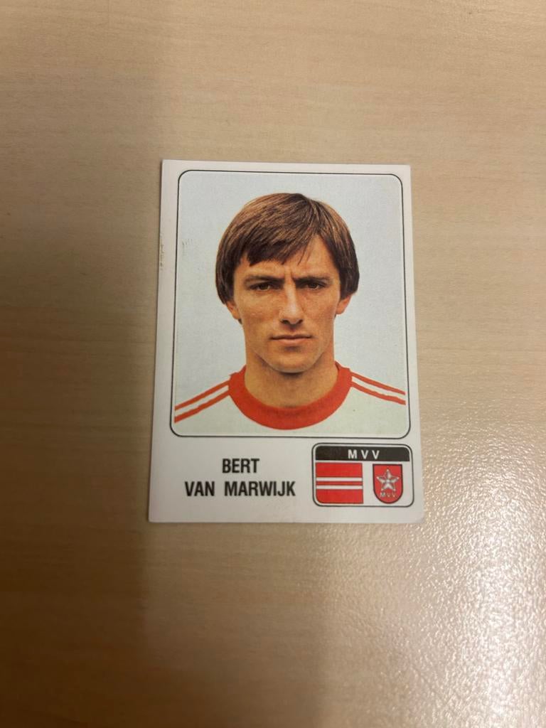 Panini Voetbal 79 - Bert van Marwijk MVV, Ophalen of Verzenden, Zo goed als nieuw, Overige binnenlandse clubs, Spelerskaart