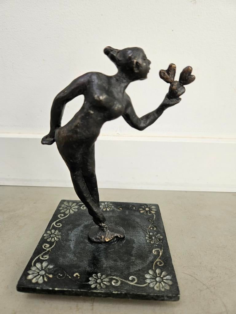 Vintage Bronzen beeld "Dansende Liefde", Ophalen of Verzenden
