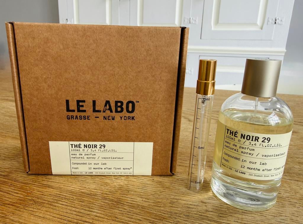 Le Labo Thé Noir 29, sample decant, Sieraden, Tassen en Uiterlijk, Uiterlijk | Parfum, Ophalen of Verzenden, Nieuw