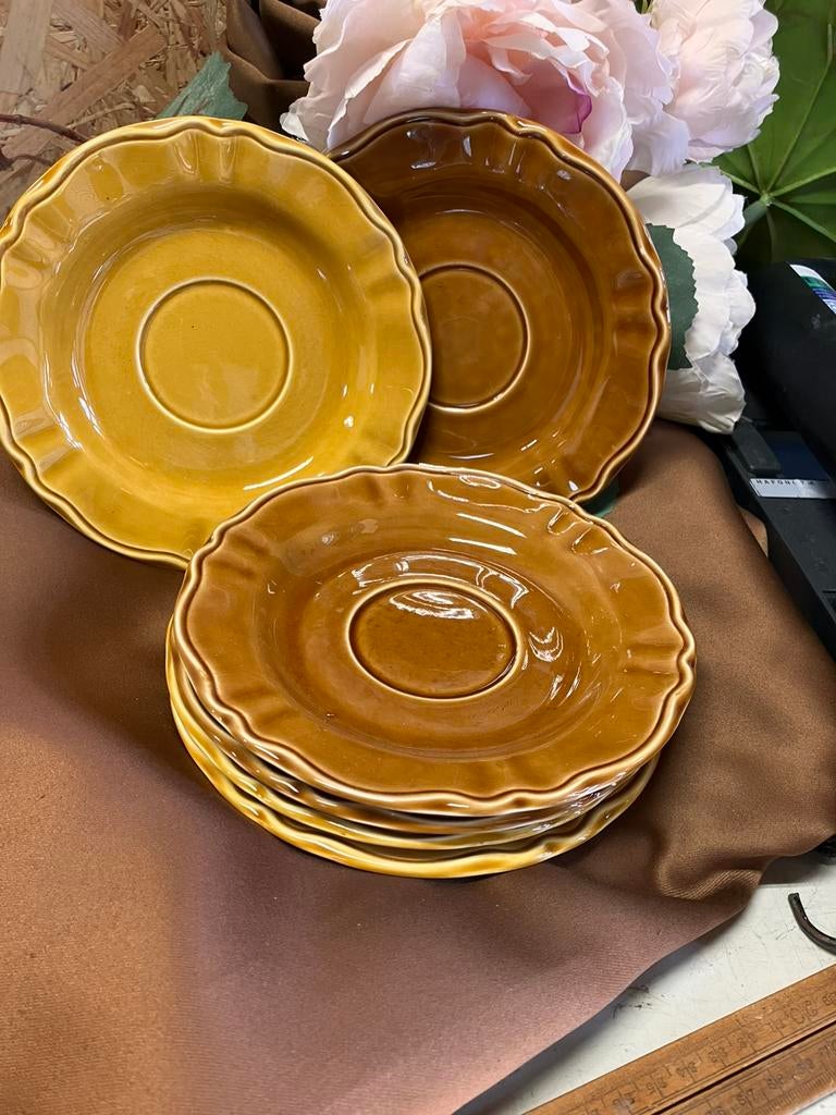 Vintage Pagnossin schotels/ gebakbordjes, Antiek en Kunst, Antiek | Servies los, Ophalen of Verzenden