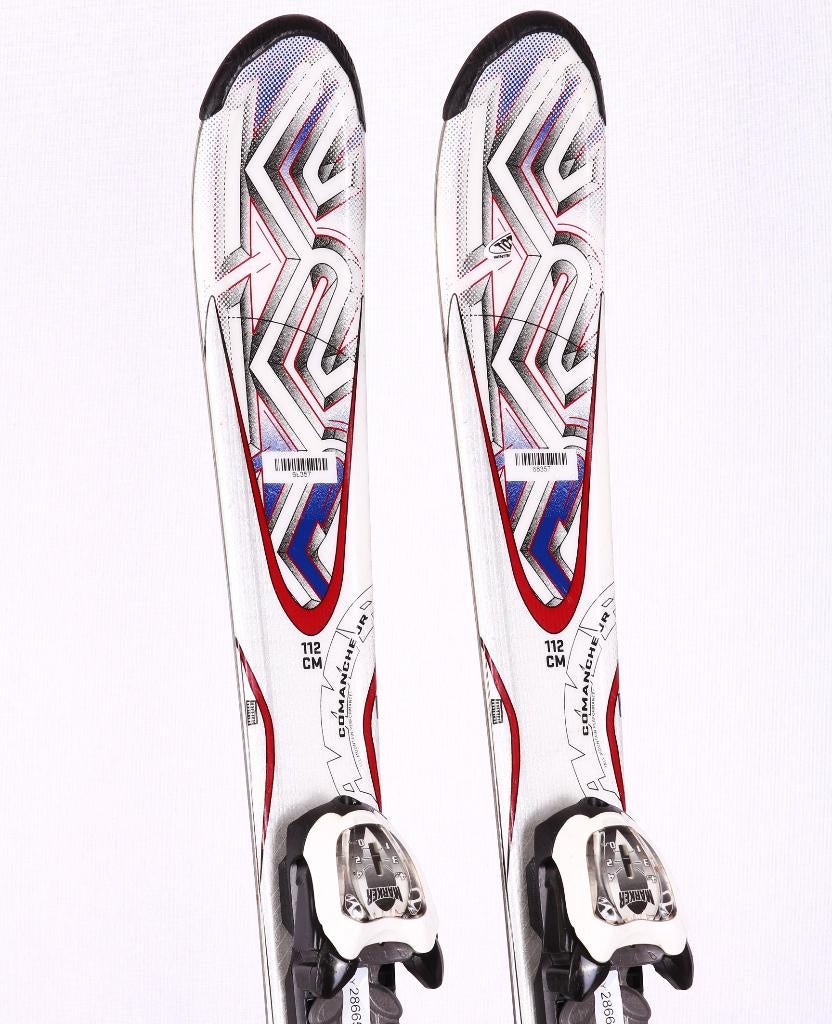 112 kinder ski's K2 COMANCHE, white/blue + Marker 4.5, Sport en Fitness, Skiën en Langlaufen, Gebruikt, Ski's, Skiën, Overige merken