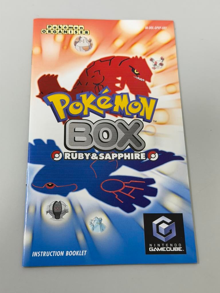 Pokemon Box Ruby & Sapphire GameCube Handleiding PAL boekje, Spelcomputers en Games, Games | Nintendo GameCube, Zo goed als nieuw