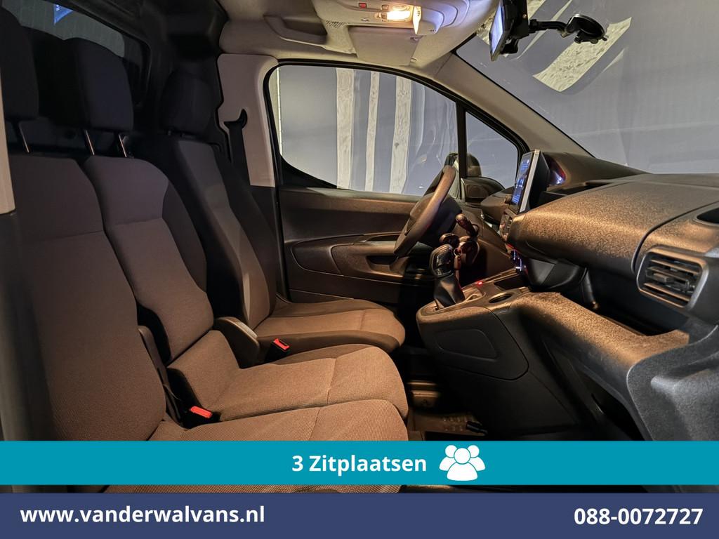 Peugeot Partner 1.5 BlueHDI 102pk L2H1 Euro6 Airco | 3-Zits, Auto's, Voorwielaandrijving, Stof, Gebruikt, 4 cilinders