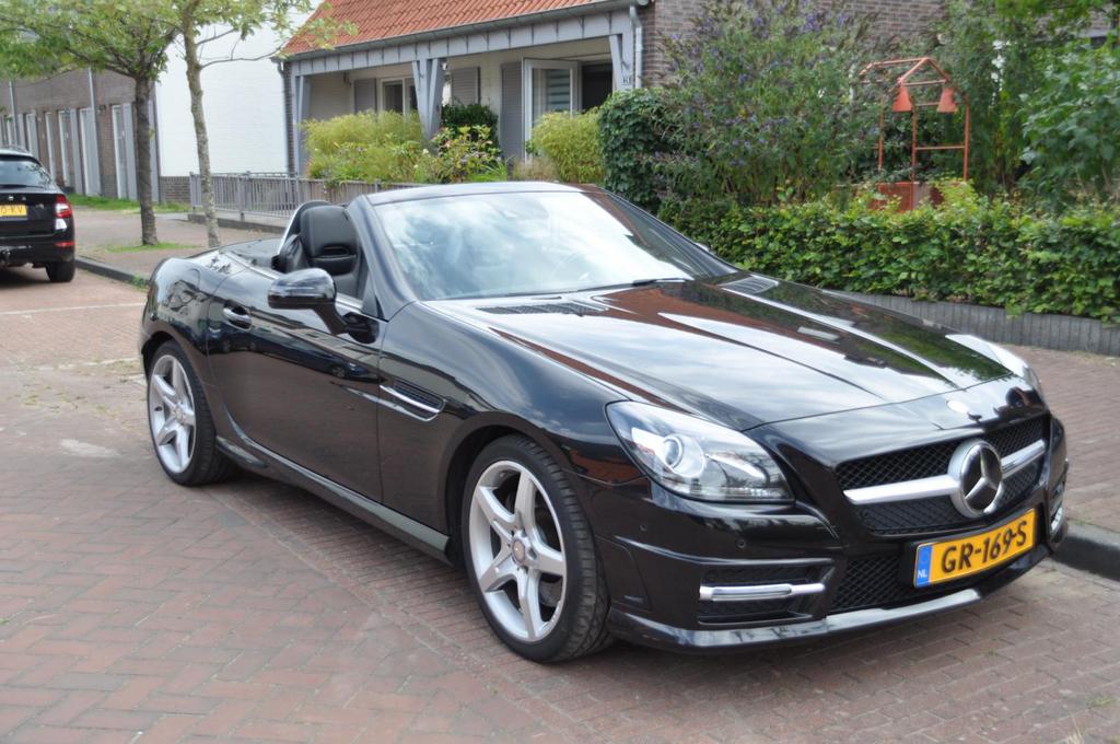 Mercedes-Benz SLK 250 AMG PAKKET Aut. 2015 Zwart automaat, Auto's, Automaat, Zwart, 4 cilinders, Cabriolet
