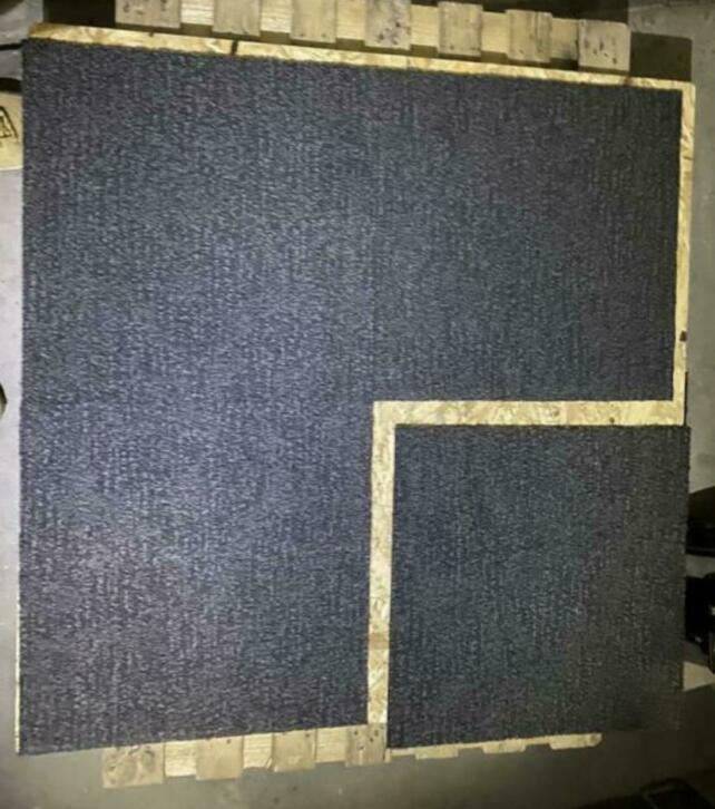 Tapijttegel antraciet combinatie grijs nu per stuk ?1,50, Gebruikt, 75 m² of meer, Tapijttegels, Grijs
