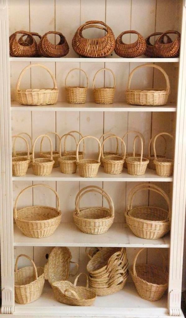 Rieten bruidsmeisjes mandje kindermand strooimand bruiloft, Verzenden, Nieuw, Overige vormen, Riet