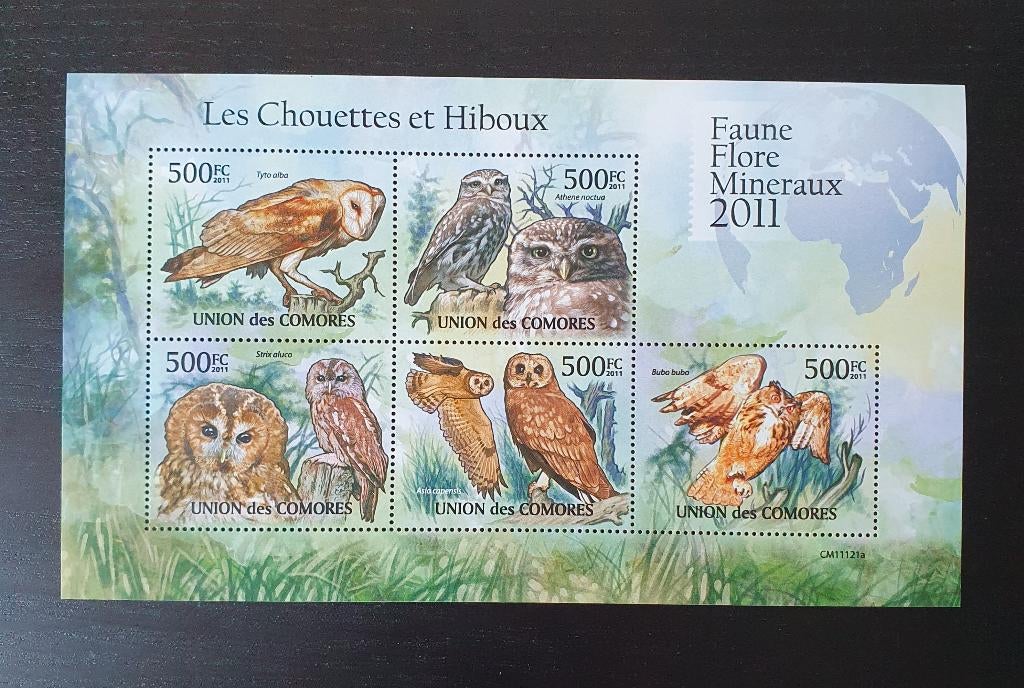 Comoren 2011 Vogels Uil Michel 3033-3037 postfris, Verzenden, Postfris, Dier of Natuur